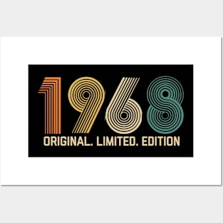 Vintage 1968 Birthday Retro 1968 For Men Women born in 1968 Posters and Art